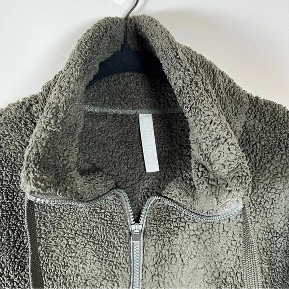 Athleta Gray Fleece Hoodie - Picture 3 of 11